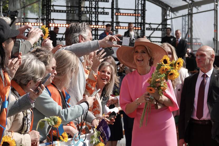 Koningin Máxima op de route van Koningsdag 2022 in Maastricht