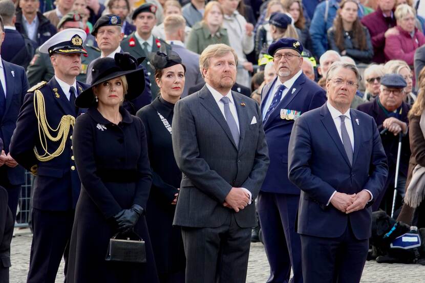 Koning Willem-Alexander en Koningin Máxima zijn aanwezig bij de Nationale Herdenking op de Dam.