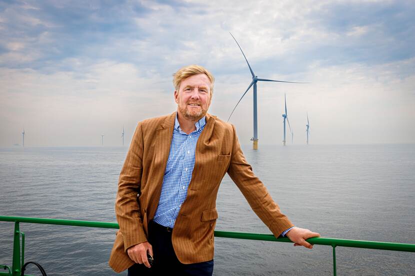 Koning Willem-Alexander bezoekt locaties op de Noordzee voor de toekomst van energie