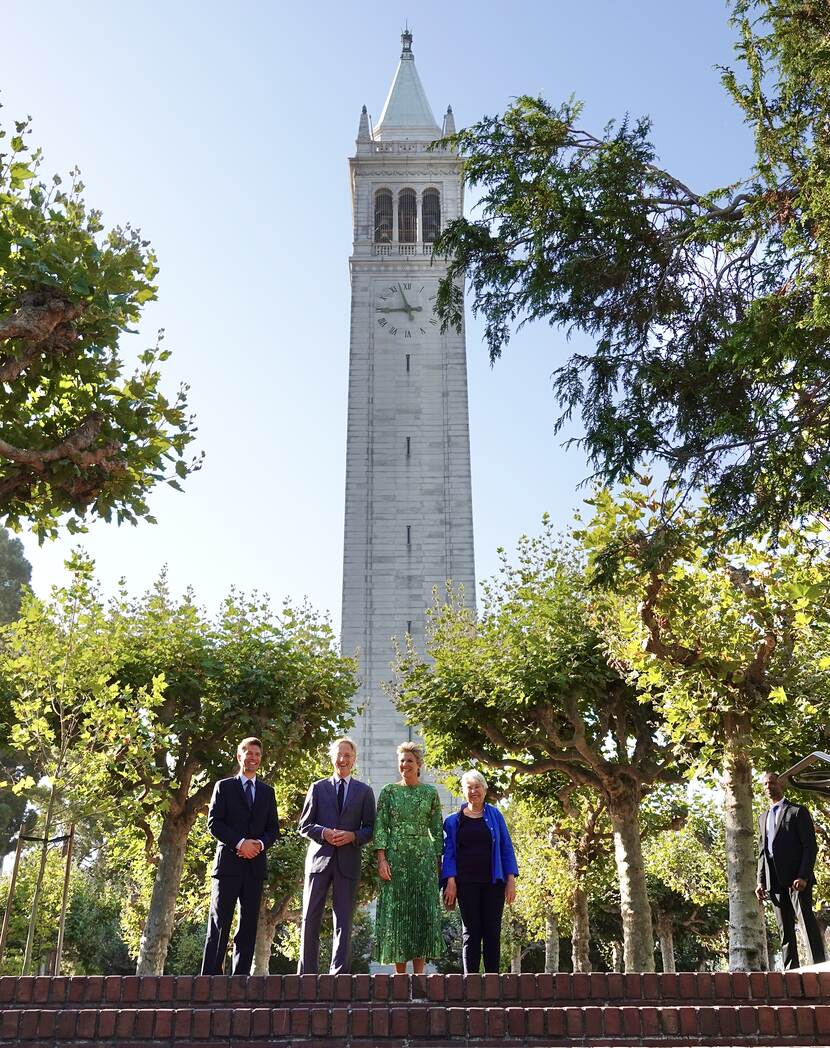 Koningin Máxima en minister Dijkgraaf van Onderwijs, Cultuur en Wetenschap bezoeken de Universiteit van Californië in Berkeley