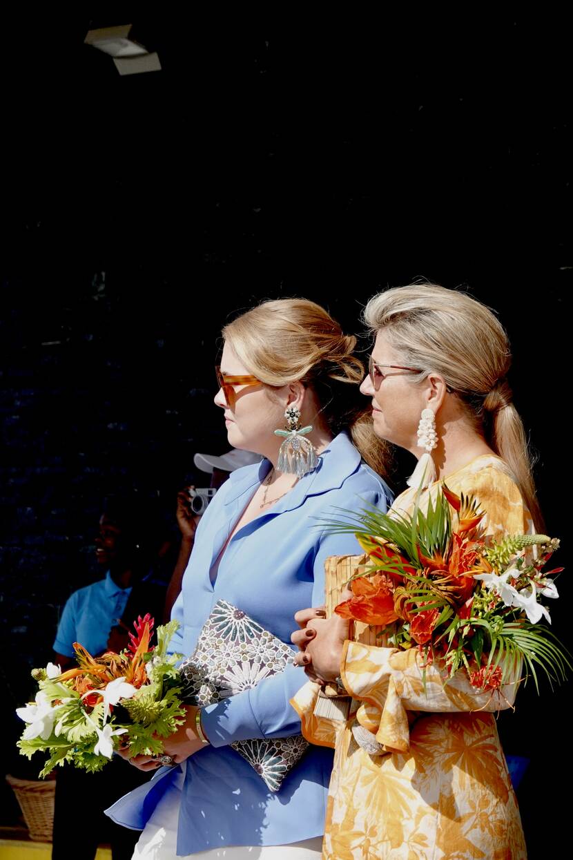 Aankomst Prinses van Oranje en Koningin Máxima op Sint Eustatius