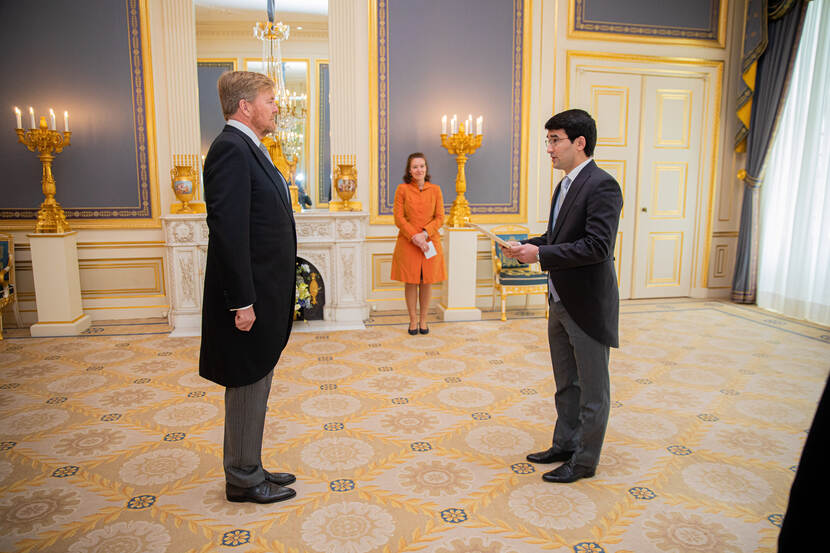 Koning Willem-Alexander geloofsbrieven ambassadeur Turkmenistan