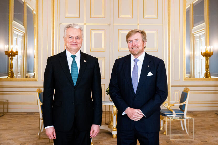 Koning Willem-Alexander ontvangt president Litouwen