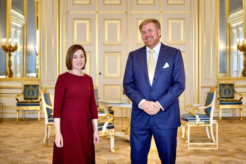 President Moldavië en Koning Willem-Alexander