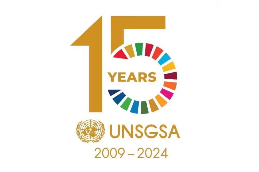 Logo UNSGSA 15 jaar