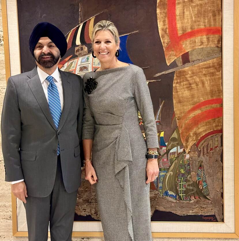 Koningin Maxima UNSGSA en Ajay Banga