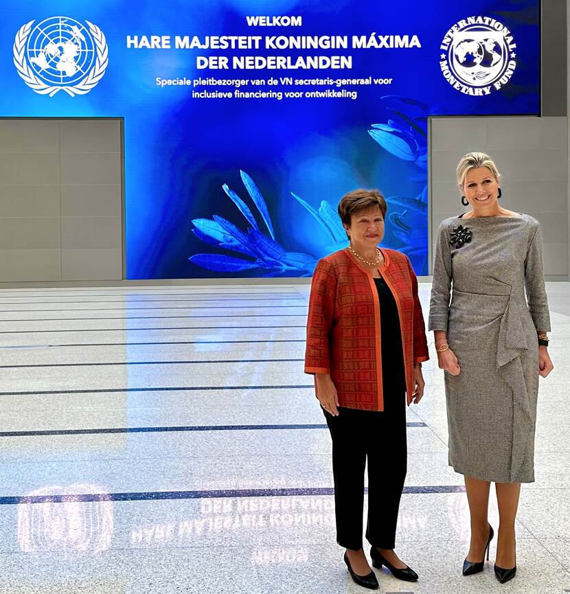 Koningin Máxima UNSGSA en Kristalina Georgieva