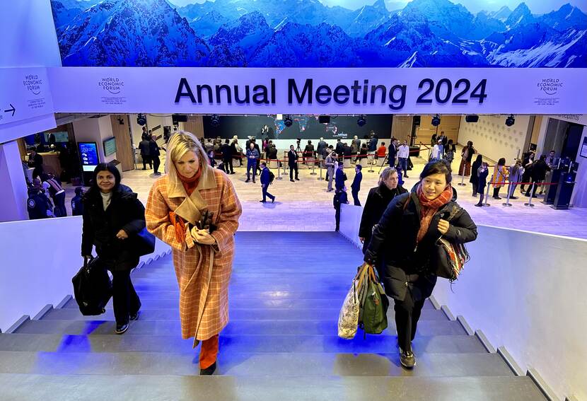 Koningin Máxima bij het Wereld Economisch Forum 2023