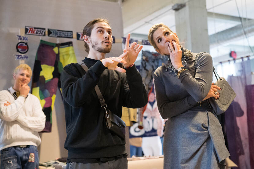 Koningin Máxima bezoekt Design Academy Eindhoven