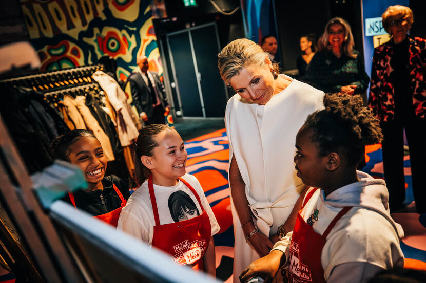 Koningin Máxima bij inspiratiesessie Méér Kunst en Cultuur in School en Omgeving