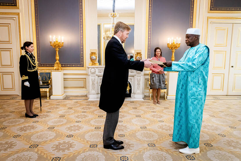 Koning ontvangt geloofsbrieven van de Republiek Tsjaad