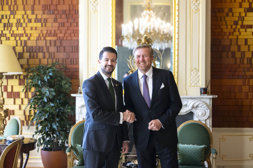 Koning ontvangt president Milatović van Montenegro