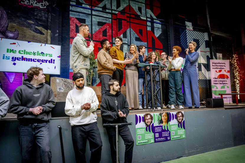 Koningin Máxima bij lancering De Checkers