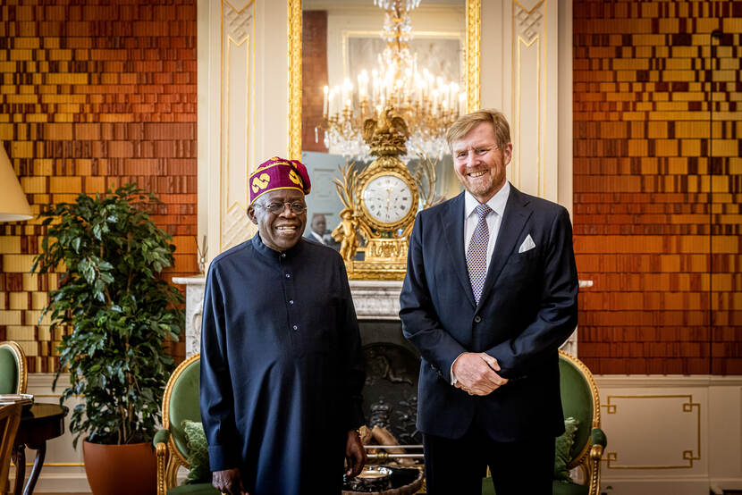 Koning Willem-Alexander en Nigeriaanse president Bola Tinubu
