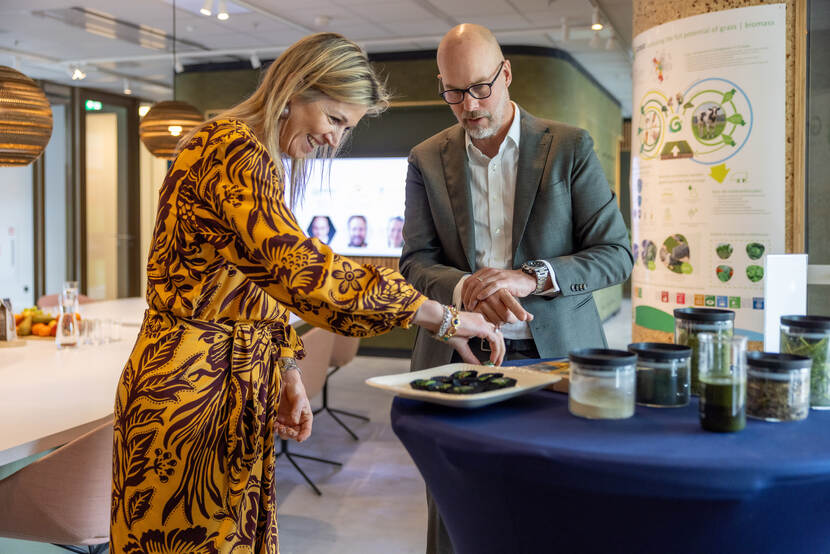Koningin Máxima bezoekt Foodvalley Wageningen