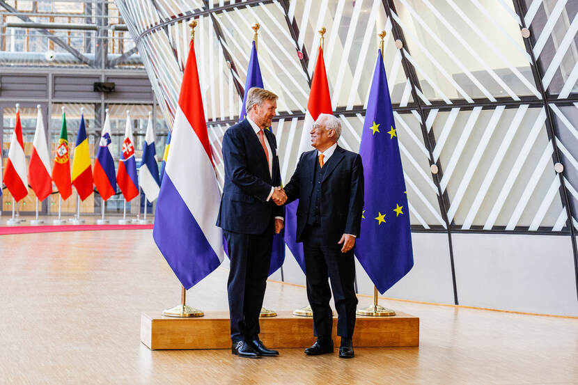 Koning bezoekt Europahuis in Brussel