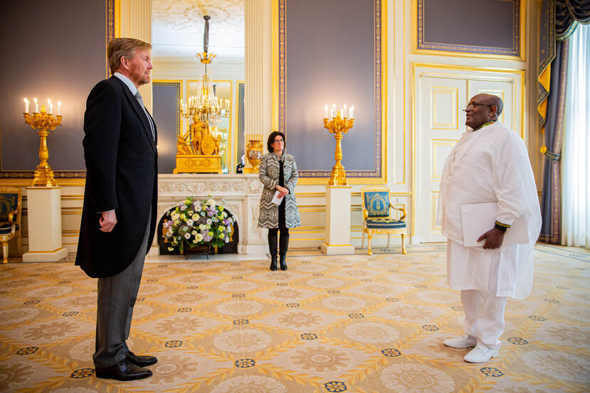 Geloofsbrieven ambassadeur van Ethiopië, Zijne Excellentie E.T. Woldeyes