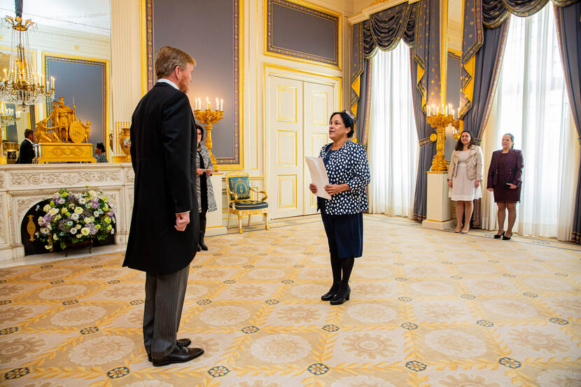 Geloofsbrieven ambassadeur van Cuba, Hare Excellentie E.E.S. Walker