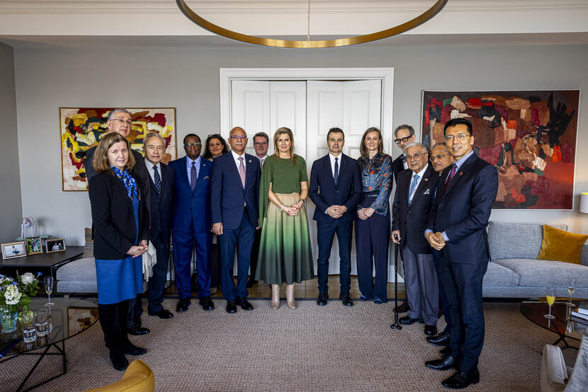 Koningin Máxima bezoekt New York voor financiële gezondheid