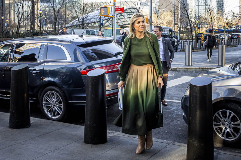 Koningin Máxima bezoekt New York voor financiële gezondheid