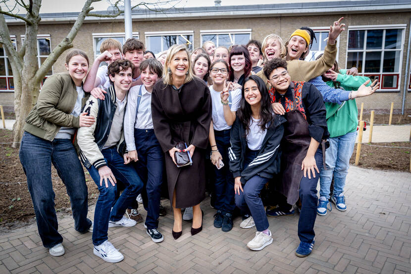 Koningin Máxima bij geldlessen in het kader van de Week van het geld 2025