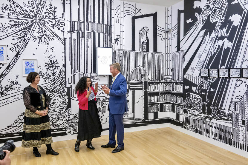 Koning Willem-Alexander opent het culturele programma ‘Ter Borch thuis in Zwolle’.