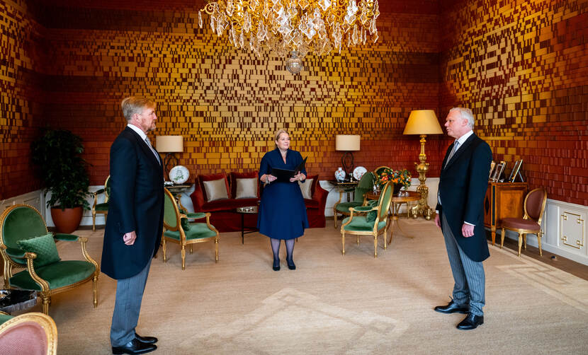 Beëdiging Staatsraad J.A.W. Huijben