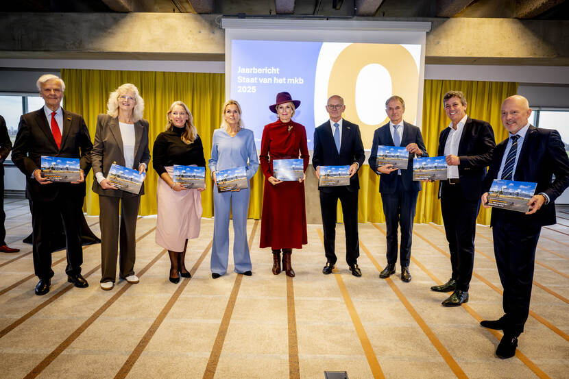 Koningin Máxima bij aanbieding 'Staat van het mkb 2025'