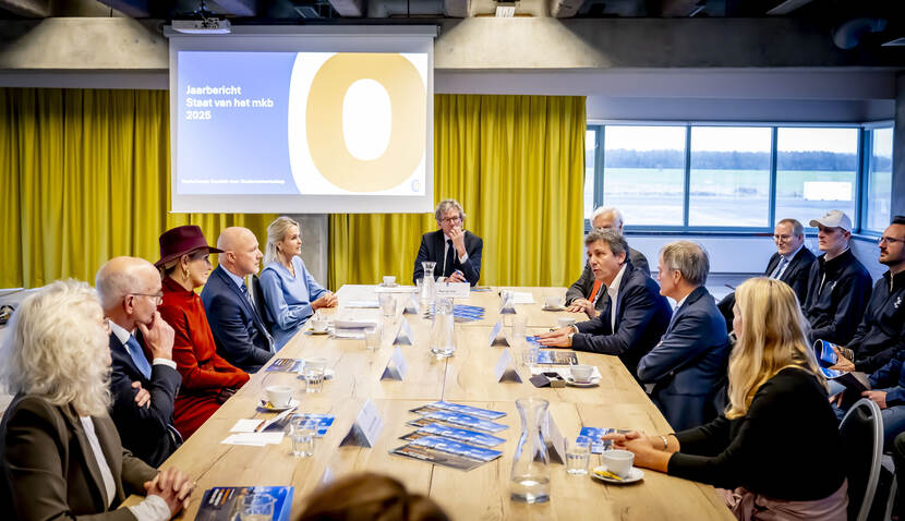 Koningin Máxima bij aanbieding 'Staat van het mkb 2025'