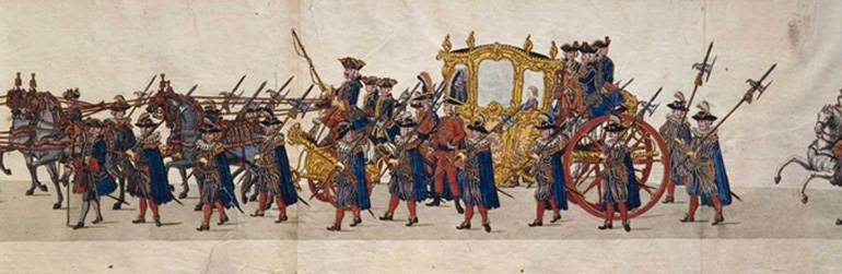 Schilderij Gouden Koets uit 1752.