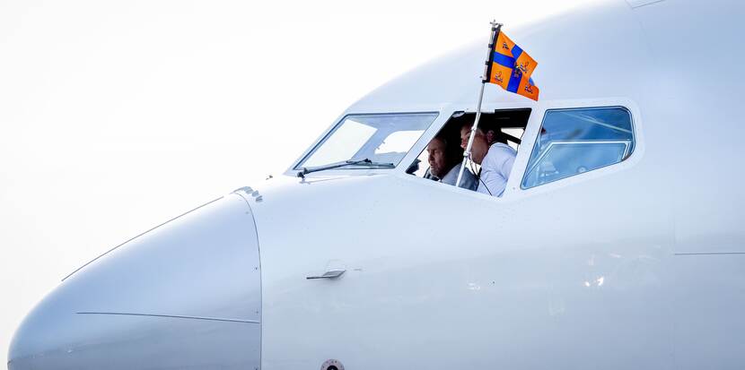 Koning Willem-Alexander co-piloot