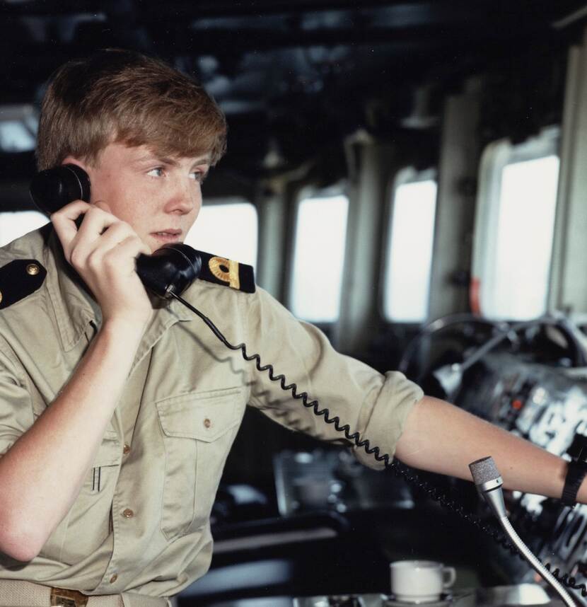 De Koning vervulde zijn dienstplicht bij de Koninklijke Marine