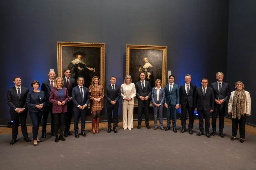 Diner Rijksmuseum tijdens staatsbezoek van president Macron van Frankrijk