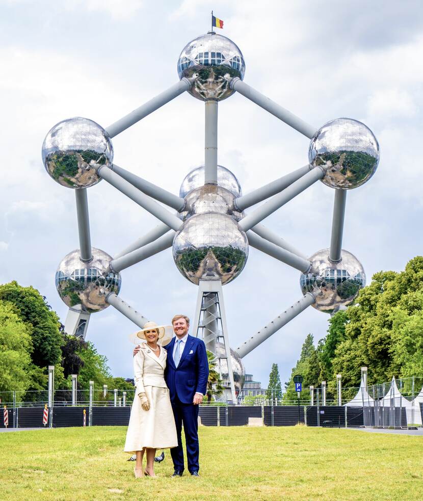 Atomium staatsbezoek België Koning Willem-Alexander en Koningin Máxima