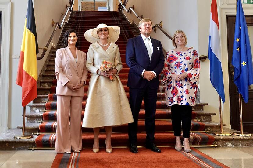 Voorzitters Federaal Parlement België en Koning Willem-Alexander en Koningin Máxima