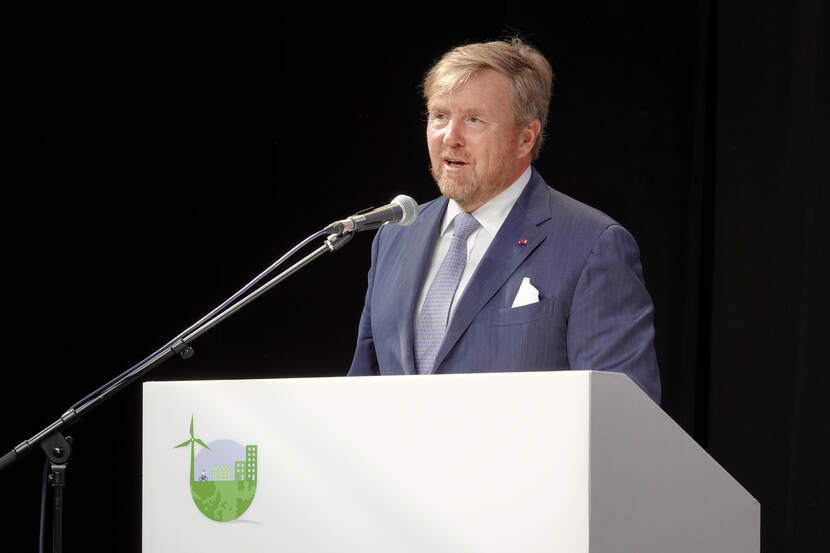 Koning Willem-Alexander geeft toespraak op Climate Tech Forum