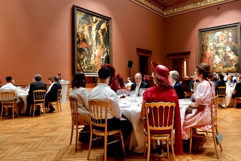 Koning Willem-Alexander en Koningin Máxima lunch Koninklijk Museum voor Schone Kunsten Antwerpen