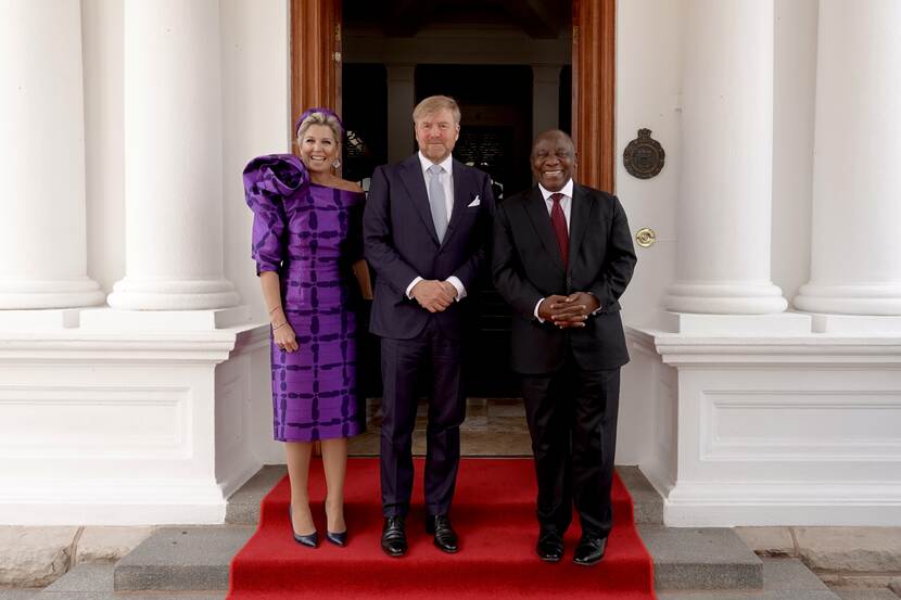 Koning Willem-Alexander, Koningin Máxima en president Ramaphosa Zuid-Afrika