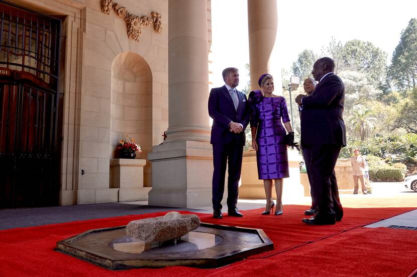 Welkomstceremonie staatsbezoek Zuid-Afrika Koning Willem-Alexander en Koningin Máxima