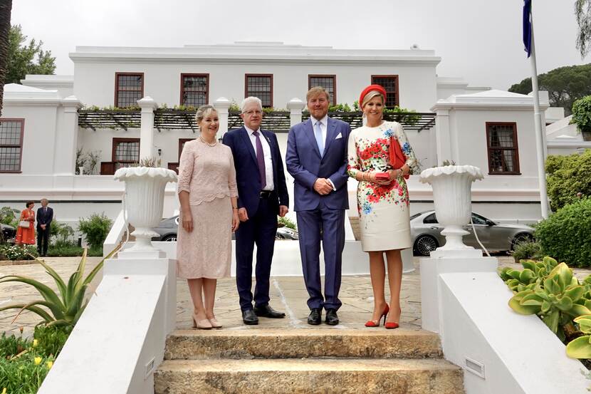 Koning Willem-Alexander, Koningin Maxima, en premier Winde van de Westkaap Zuid-Afrika