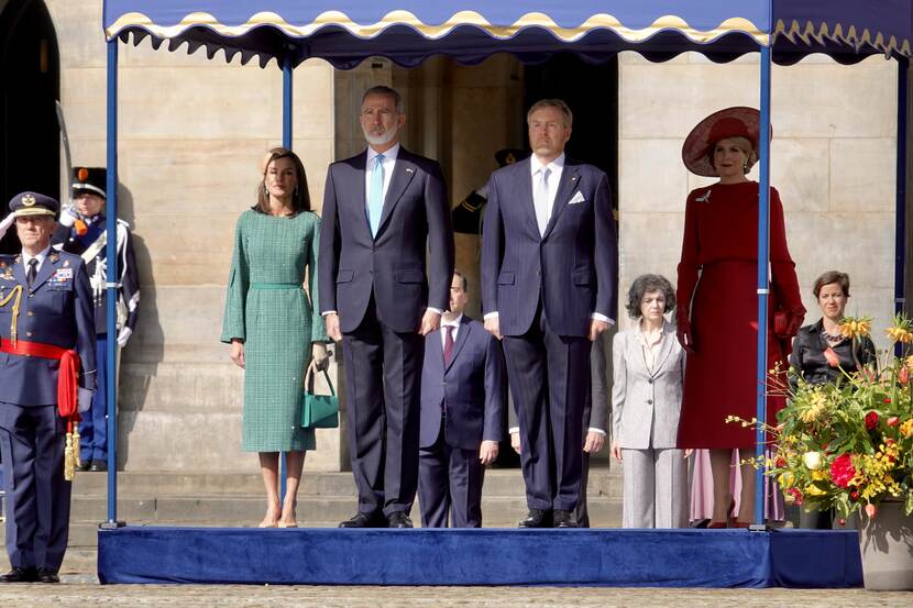 Staatsbezoek Koning en Koningin van Spanje welkomstceremonie
