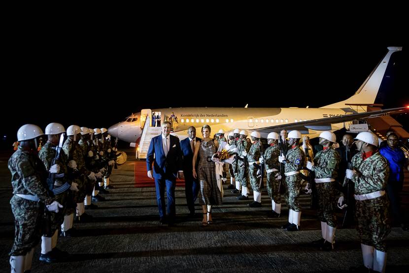 Aankomst Koninklijk Paar staatsbezoek Suriname