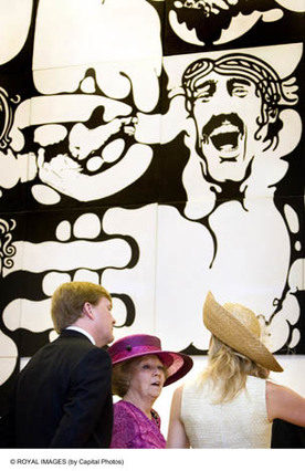 Buenos Aires, 1 april 2006: De Koningin, de Prins van Oranje en Prinses Máxima bezoeken het Malba Museum