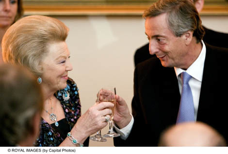 Buenos Aires, 30 maart 2006: De Koningin toast met president Kirchner tijdens het staatsbanket in Palacio San Martin
