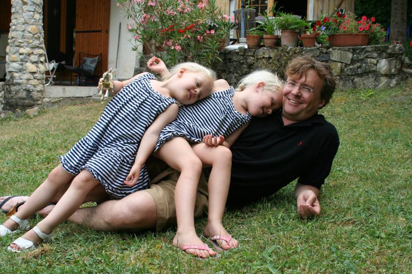 Prins Friso en zijn dochters Luana en Zaria, 2010 